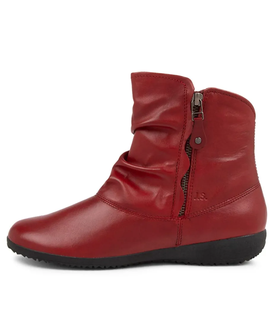 Naly 24 Carmin Leather Ankle Boots<JOSEF SEIBEL Cheap