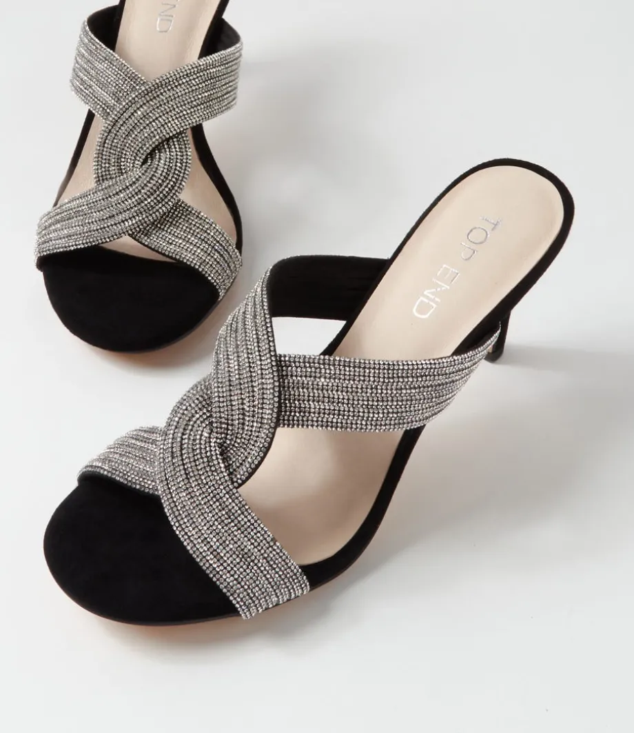 narleta_black_silver_suede_jewels_mules_4.webp Narleta Black Silver Suede Jewels Mules<TOP END Cheap