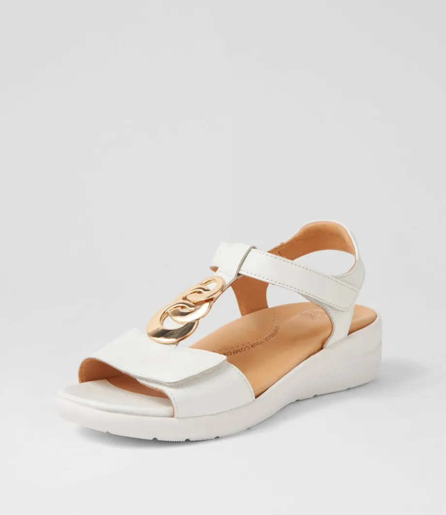 Navvon Xw White Leather Sandals<ZIERA New