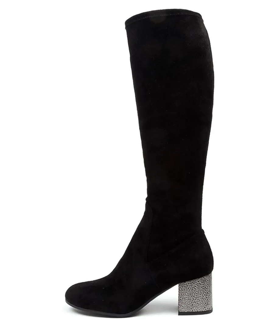 Nething Dj Black Pewter He Stretch Microsuede<DJANGO & JULIETTE New