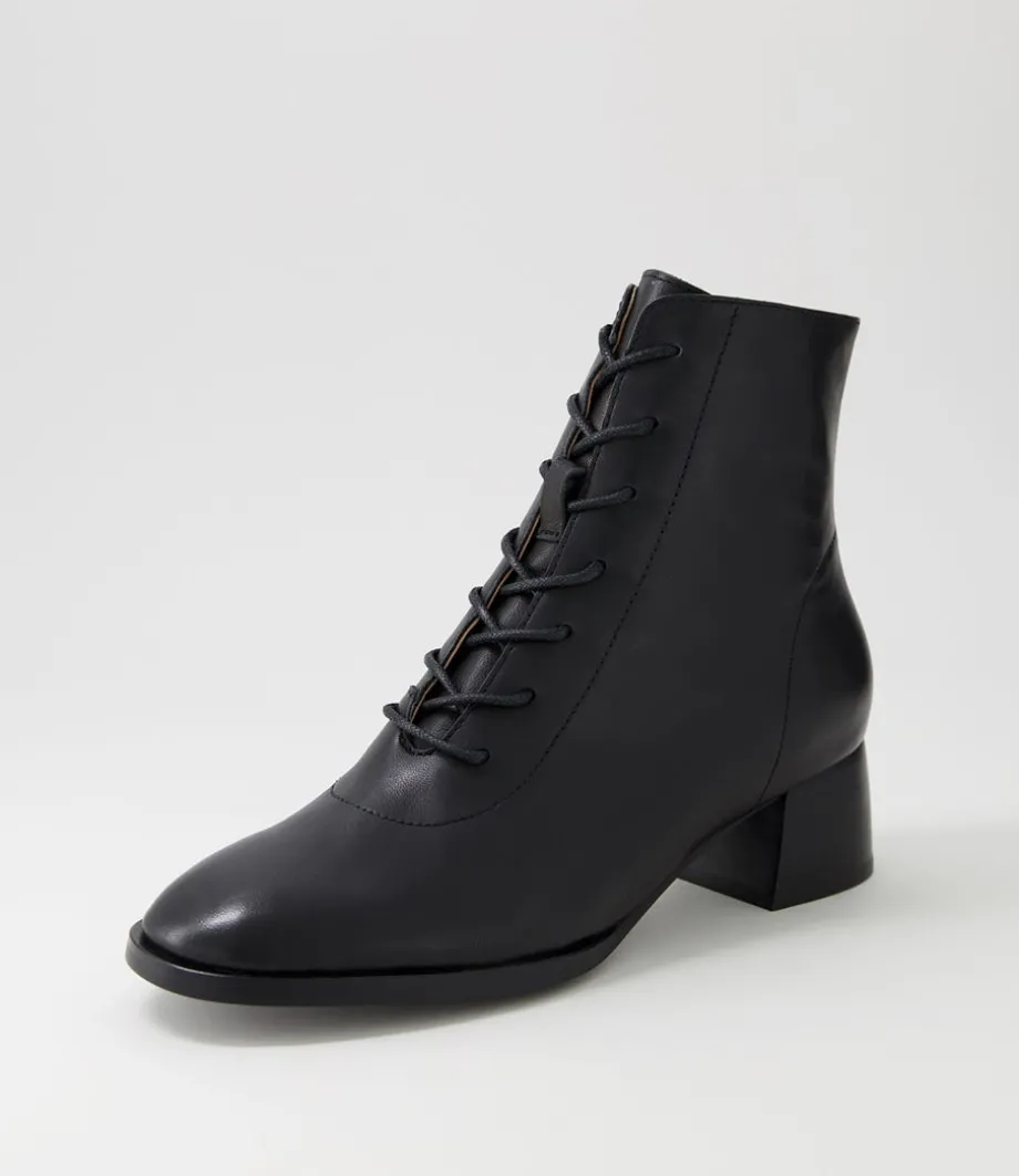 nocal_black_leather_lace_up_boots_1.webp Nocal Black Leather Lace Up Boots<DJANGO & JULIETTE Best Sale