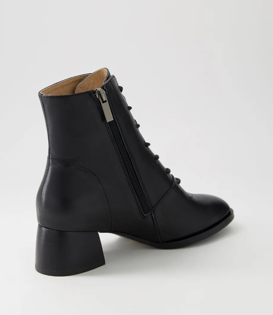 nocal_black_leather_lace_up_boots_2.webp Nocal Black Leather Lace Up Boots<DJANGO & JULIETTE Best Sale