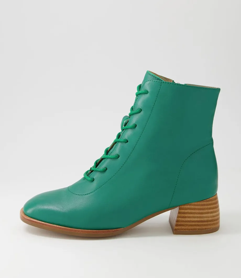 Nocal Emerald Leather Lace Up Boots<DJANGO & JULIETTE New