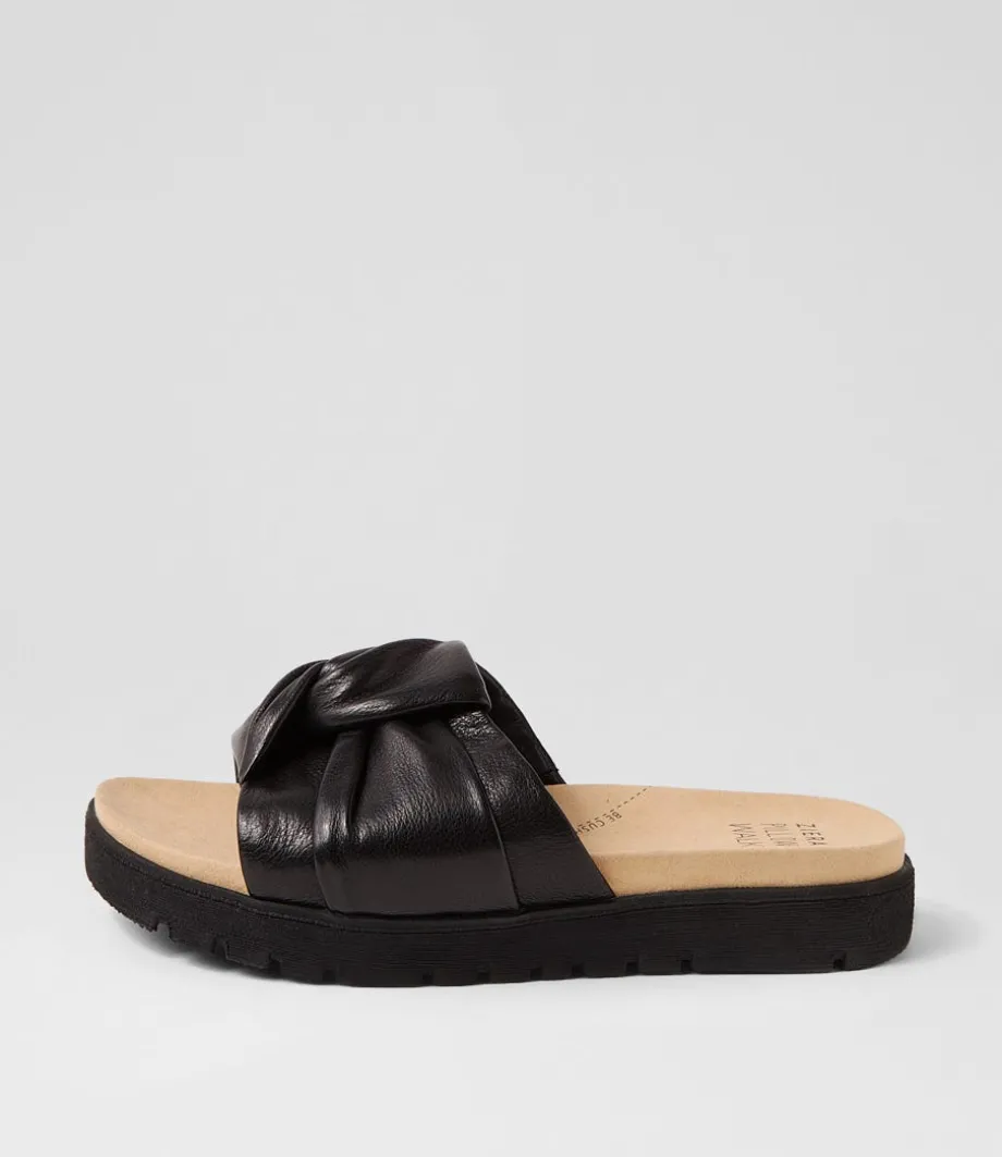 Nulla Xw Black Leather Slides<ZIERA Best