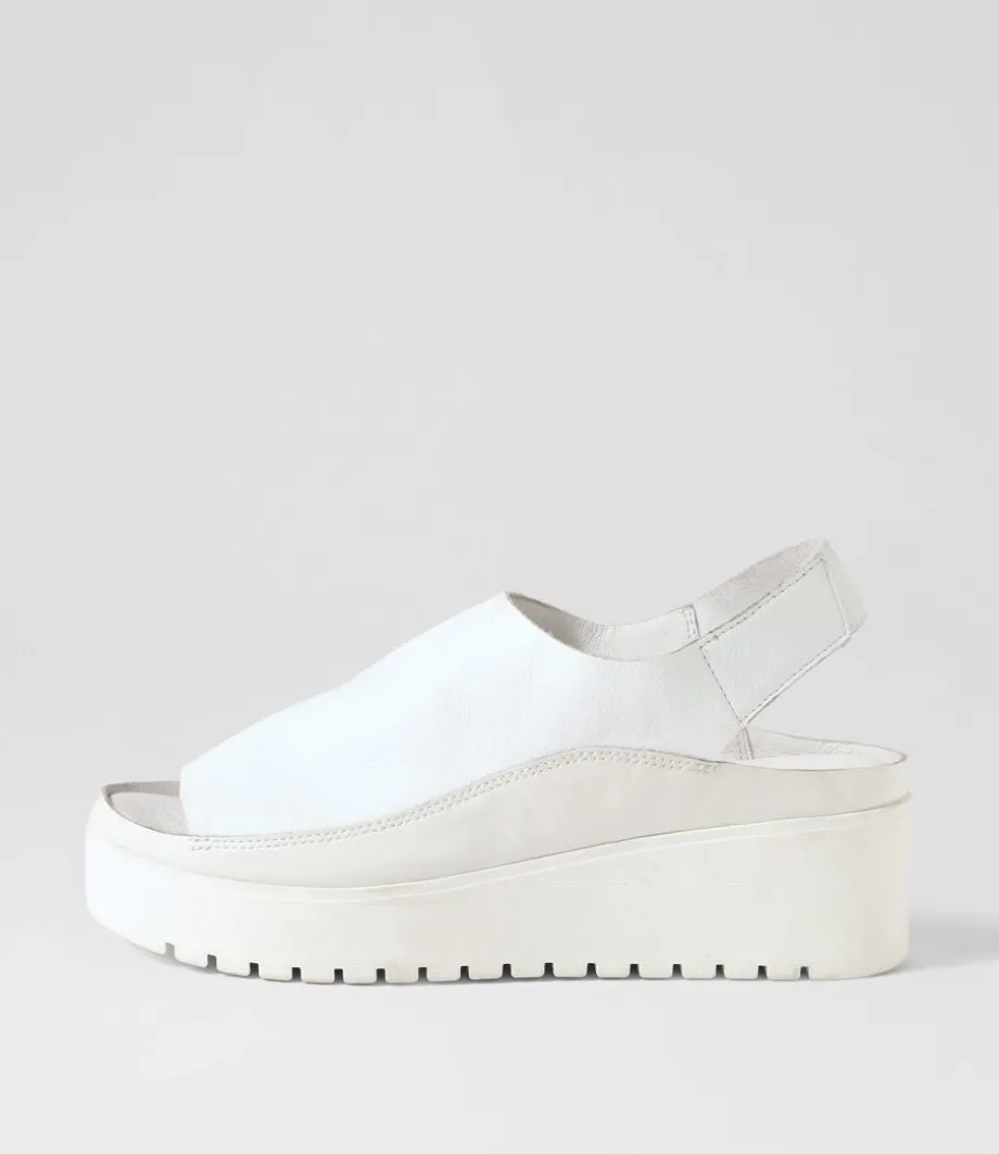 Ober White Leather Patent Sandals<DJANGO & JULIETTE Clearance