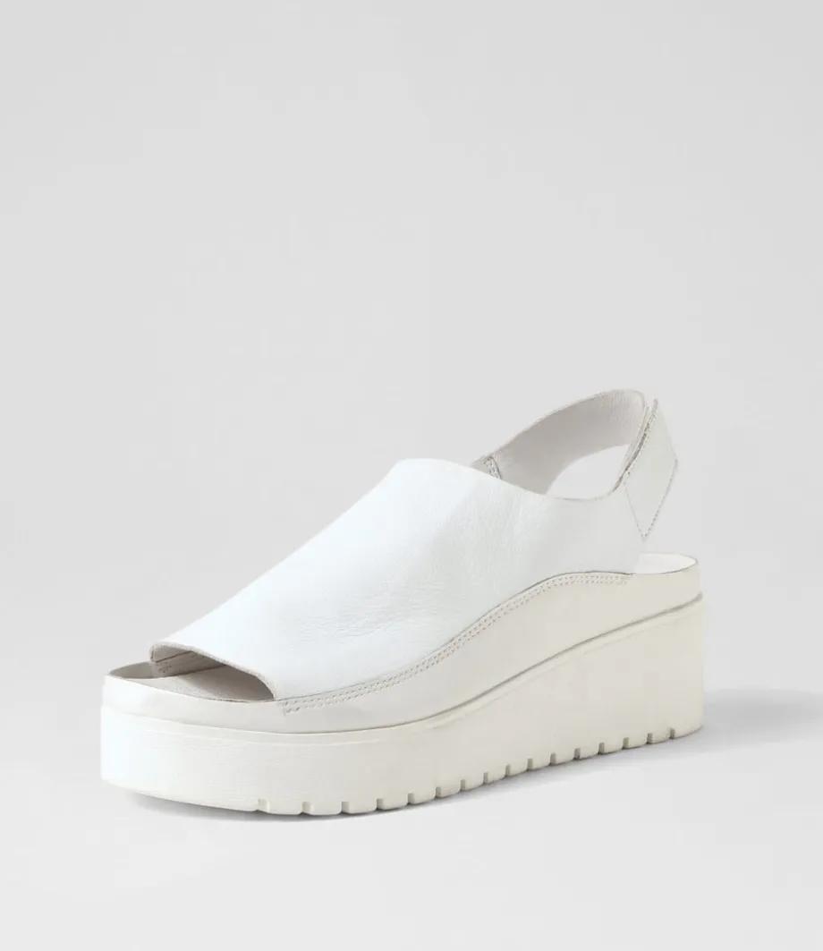 Ober White Leather Patent Sandals<DJANGO & JULIETTE Clearance