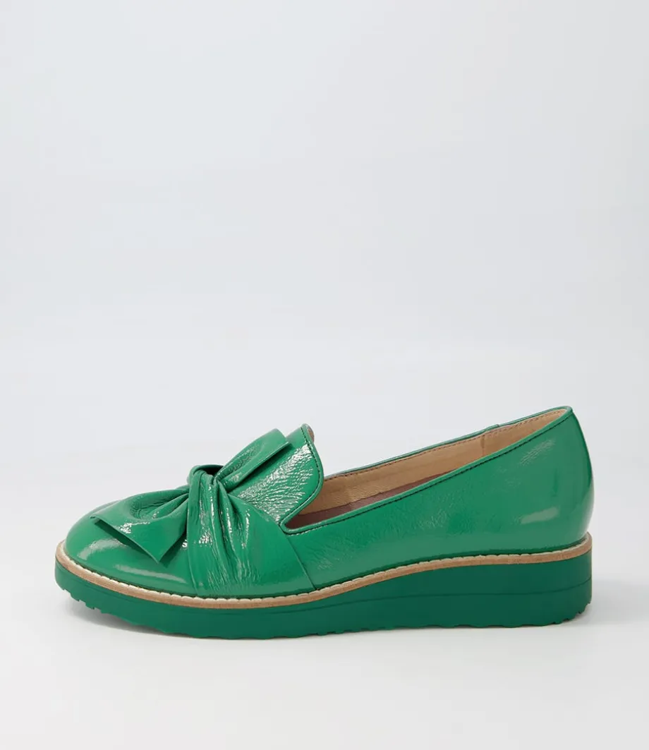 Oclem Dark Emerald Patent Leather Loafers<TOP END Discount