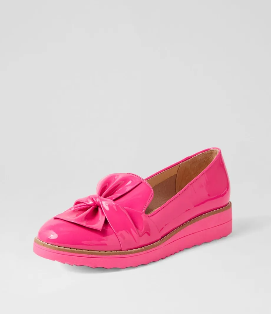 Oclem Hot Pink Patent Leather Loafers<TOP END Sale