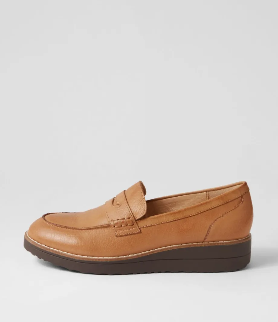 Oley Dark Tan Choc Leather Loafers<TOP END Outlet