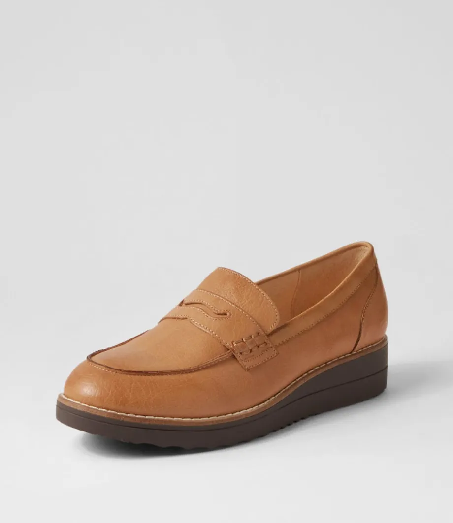 Oley Dark Tan Choc Leather Loafers<TOP END Outlet