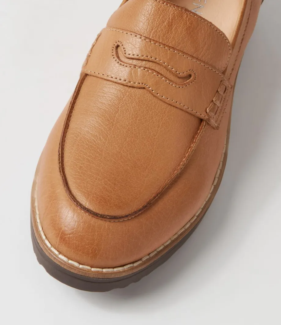 oley_dark_tan_choc_leather_loafers_3.webp Oley Dark Tan Choc Leather Loafers<TOP END Outlet