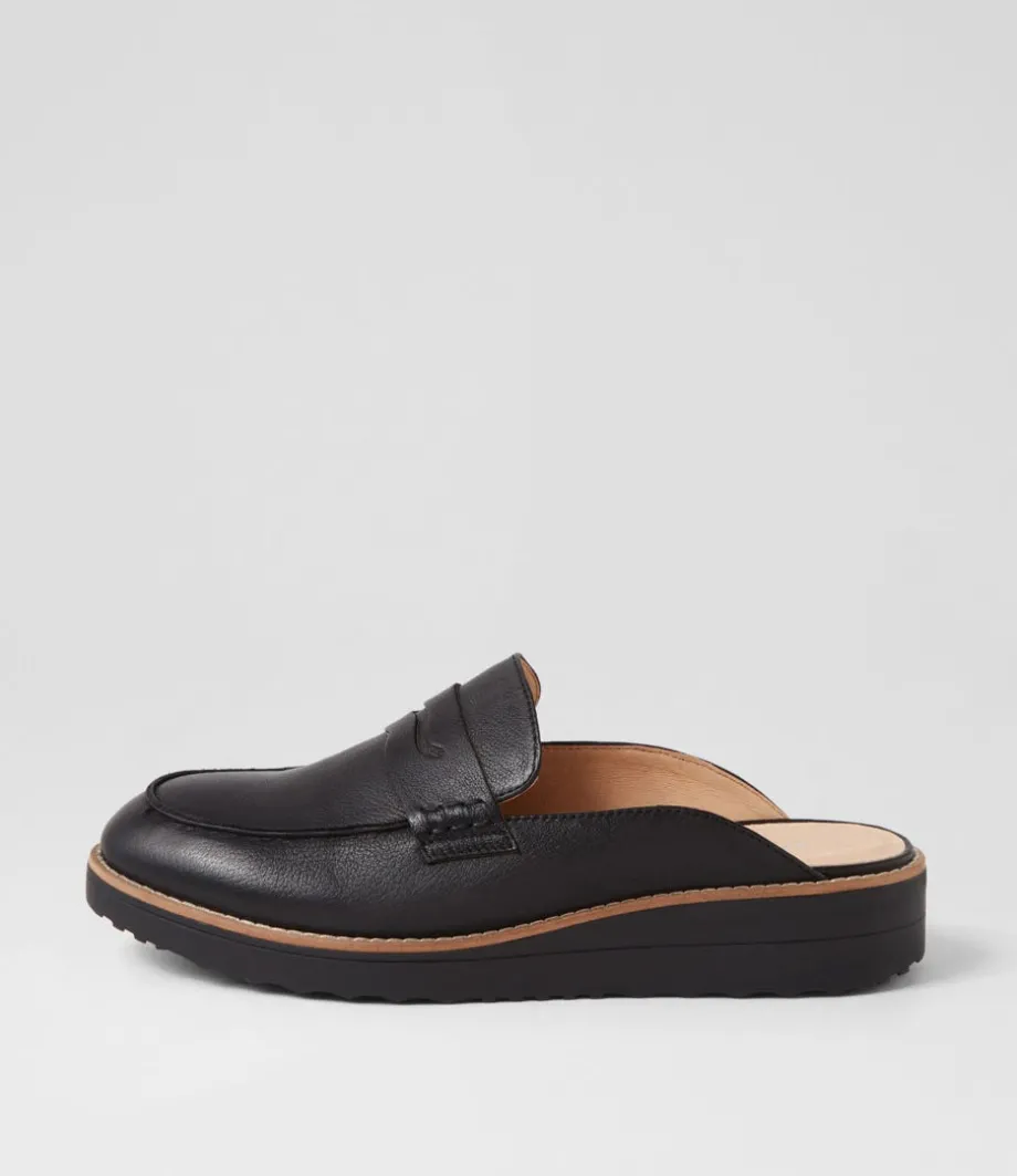 Olmm Black Leather Mules<TOP END Shop