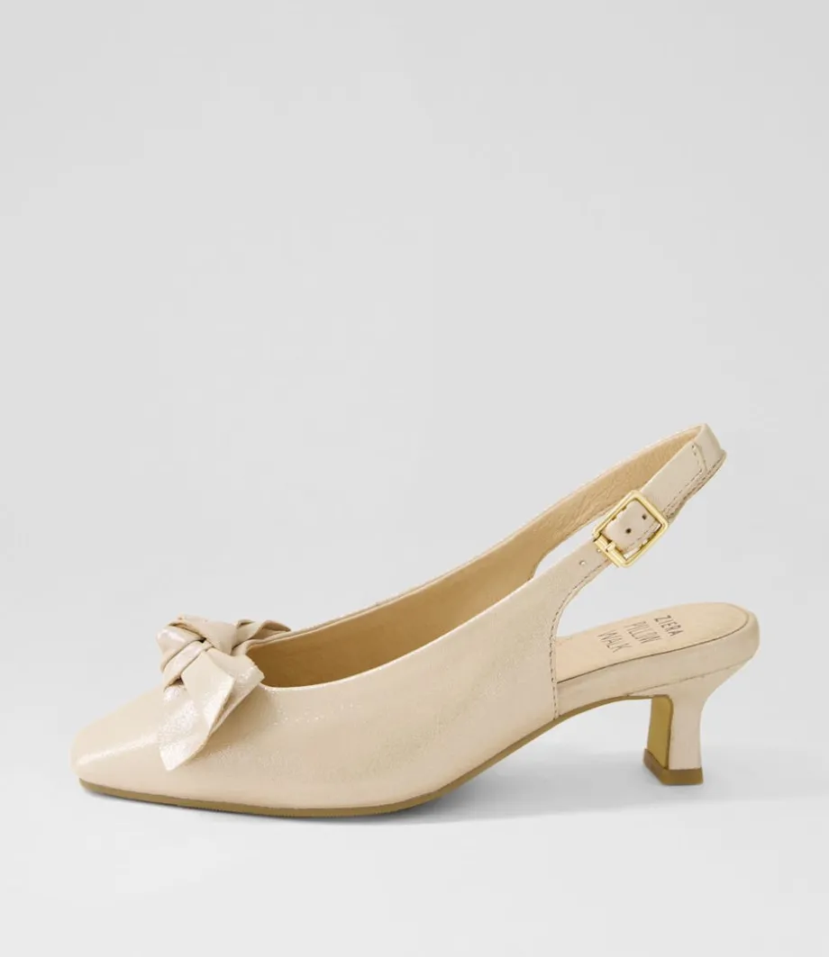 Ondo Xw Nude Shimmer Leather Heels<ZIERA Sale