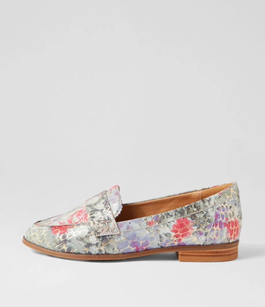 Oreta Xw Black Floral Leather Loafers<ZIERA Store