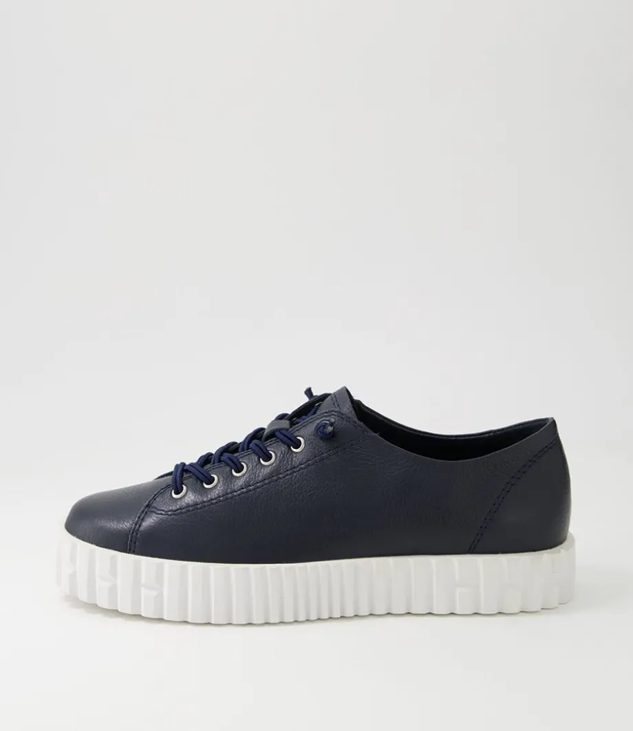 Ormey Navy White Leather Sneakers<DJANGO & JULIETTE Discount
