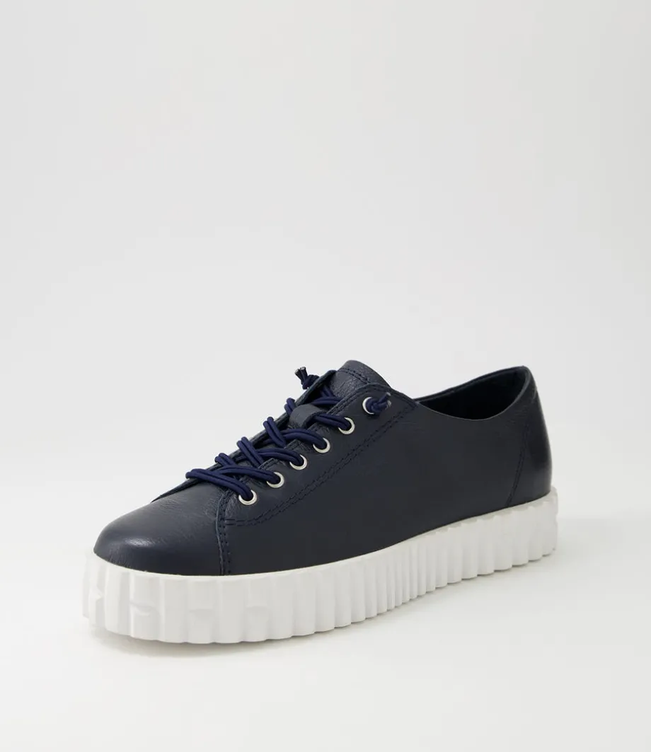 Ormey Navy White Leather Sneakers<DJANGO & JULIETTE Discount