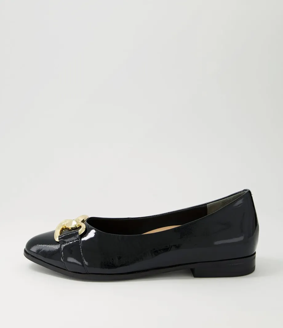 Ossa Xf Black Patent Leather Ballet Flats<ZIERA Clearance