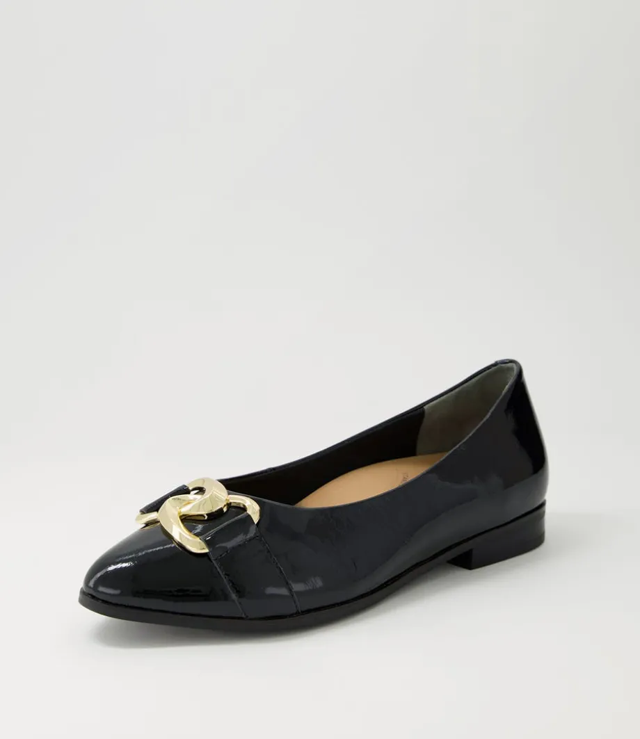 Ossa Xf Black Patent Leather Ballet Flats<ZIERA Clearance