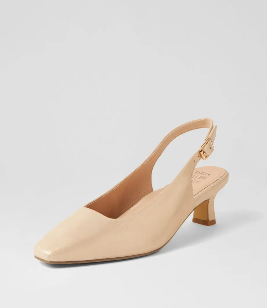 Oviedos Xw Gold Shimmer Leather Heels<ZIERA Sale