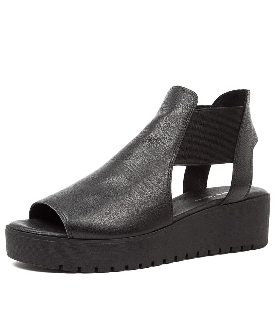 Ozie Black Lea-Blk Sole<DJANGO & JULIETTE Hot