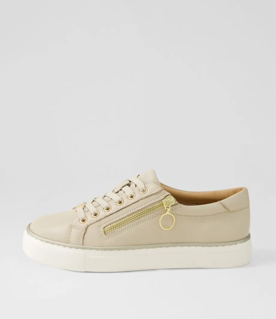 Pamela Xf Almond Leather Sneakers<ZIERA Shop