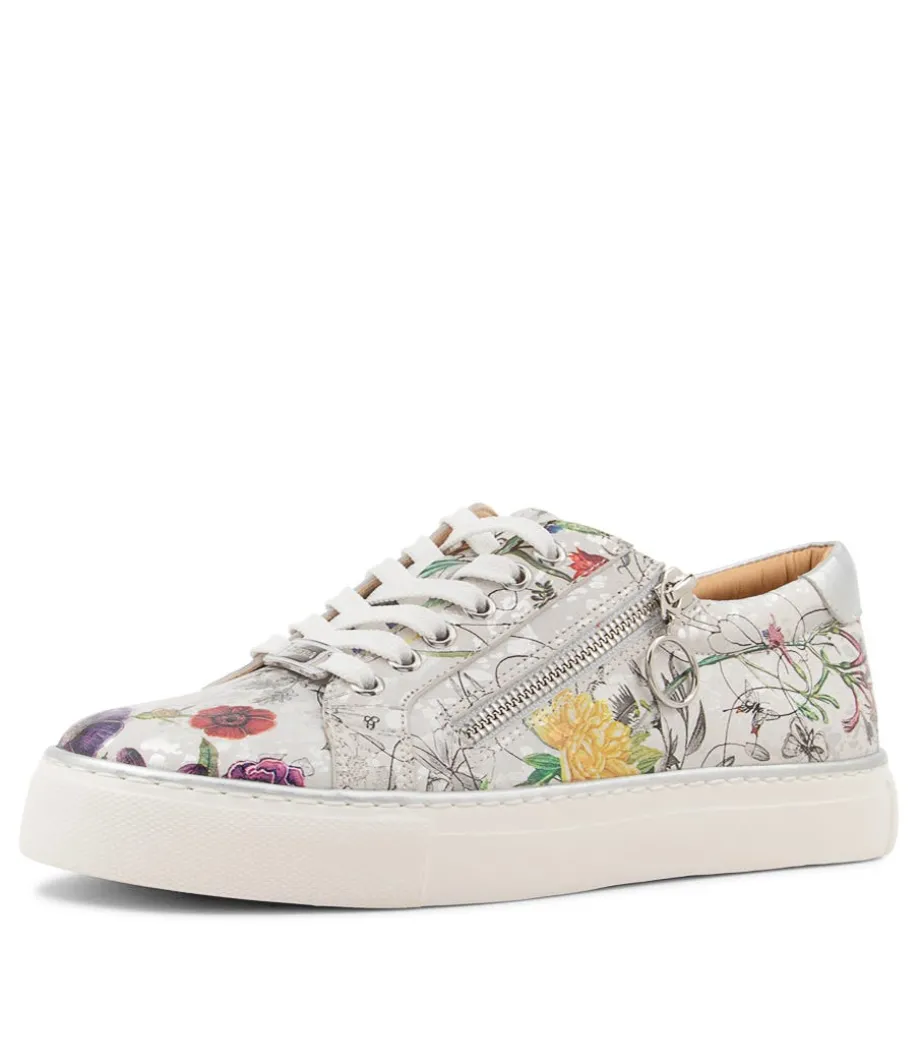 Pamela Xf White Fields Leather Sneakers<ZIERA Online