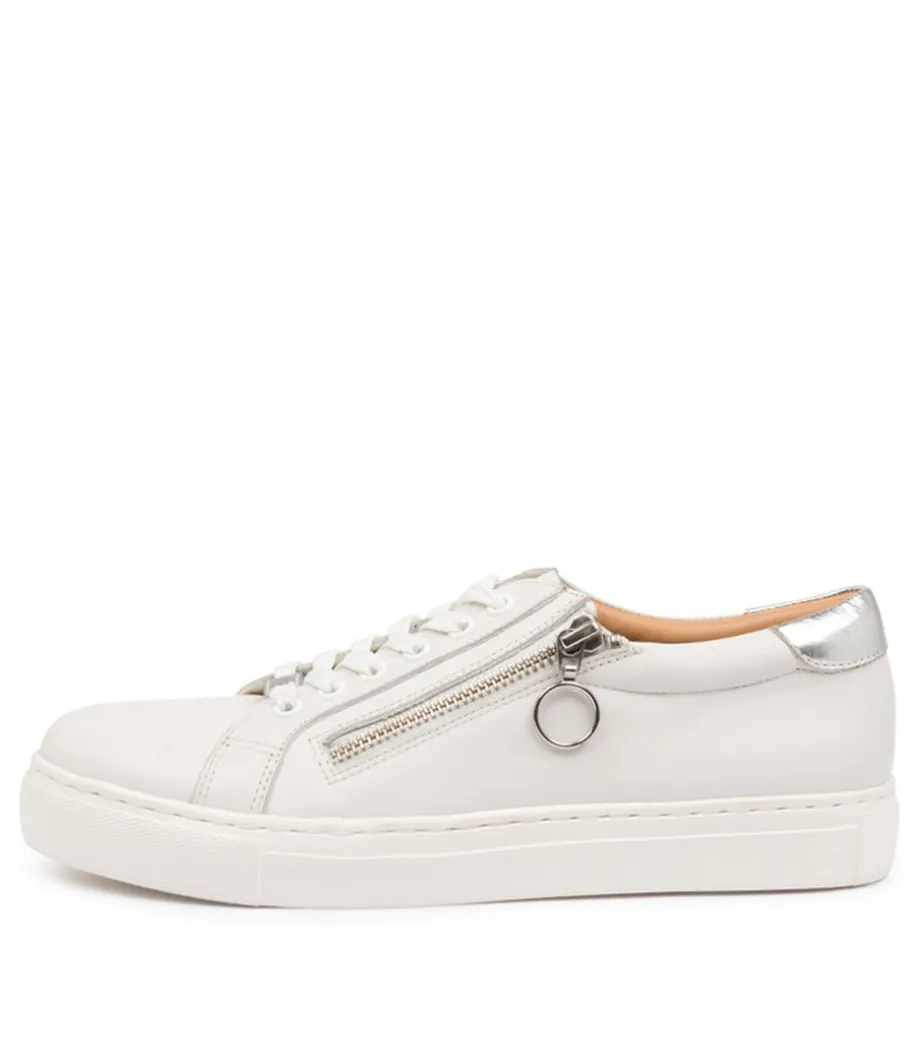 pamela_xf_white_silver_leather_sneakers_4.webp Pamela Xf White Silver Leather Sneakers<ZIERA Discount