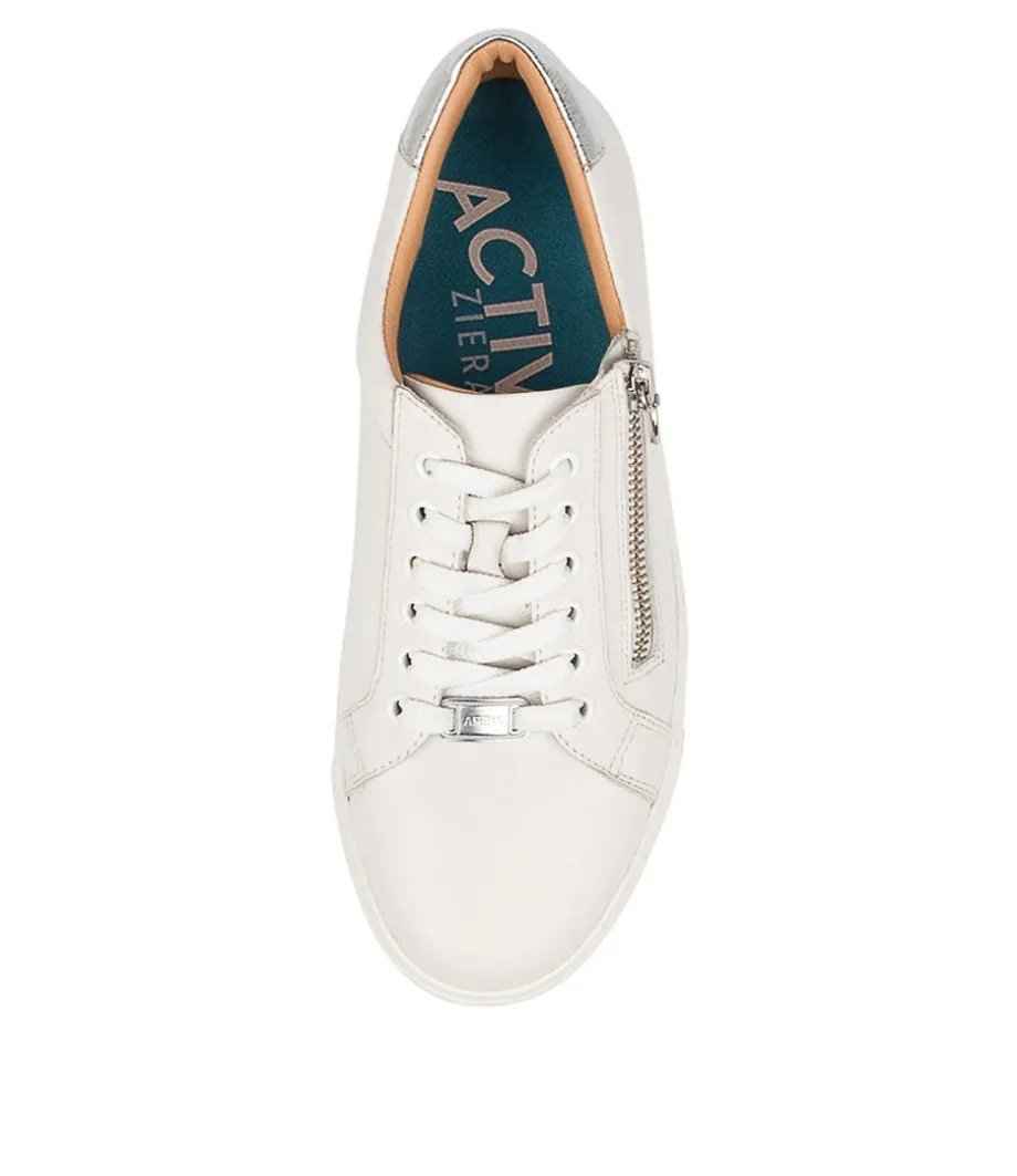 pamela_xf_white_silver_leather_sneakers_5.webp Pamela Xf White Silver Leather Sneakers<ZIERA Discount