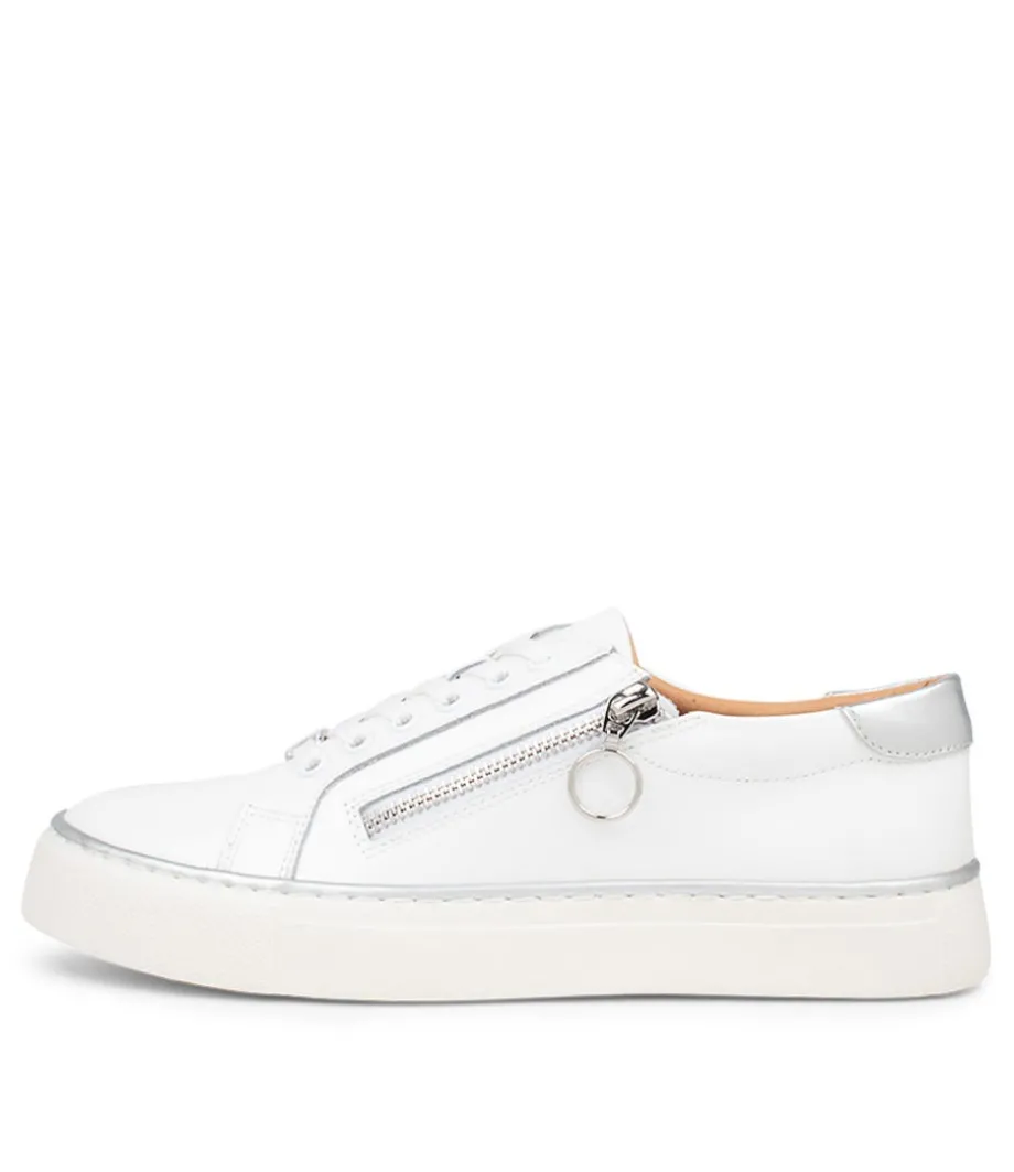 Pamela Xf Whitesilver Patent Leather Sneakers<ZIERA Flash Sale