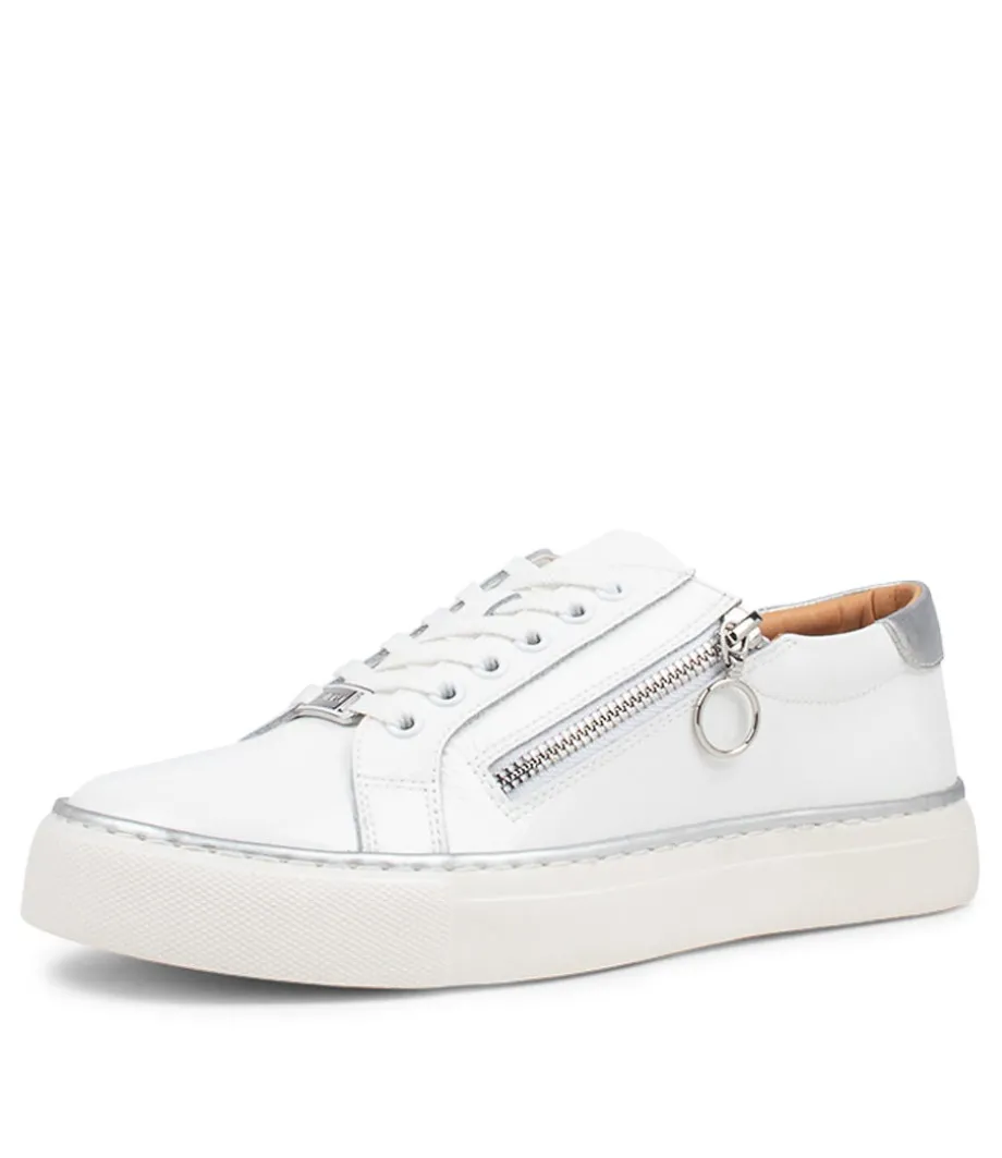 Pamela Xf Whitesilver Patent Leather Sneakers<ZIERA Flash Sale