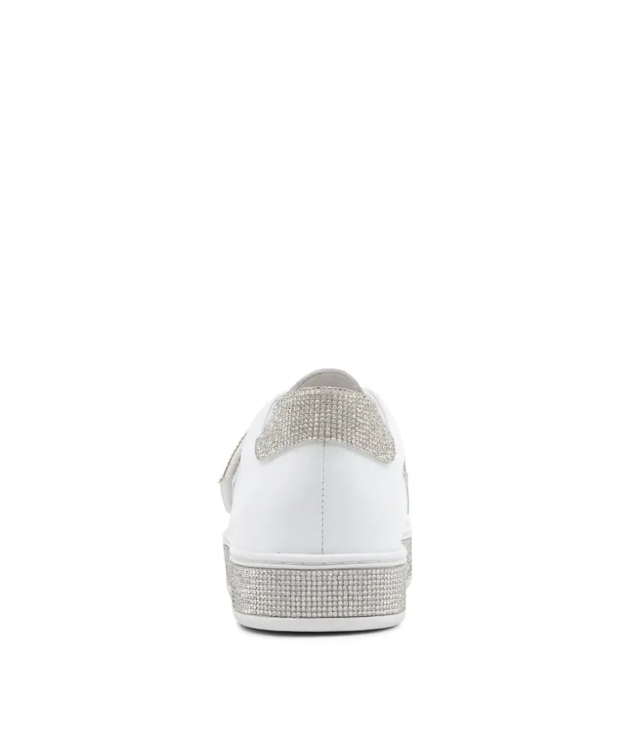 patisse_white_silver_leather_jewels_sneakers_2.webp Patisse White Silver Leather Jewels Sneakers<TOP END Outlet