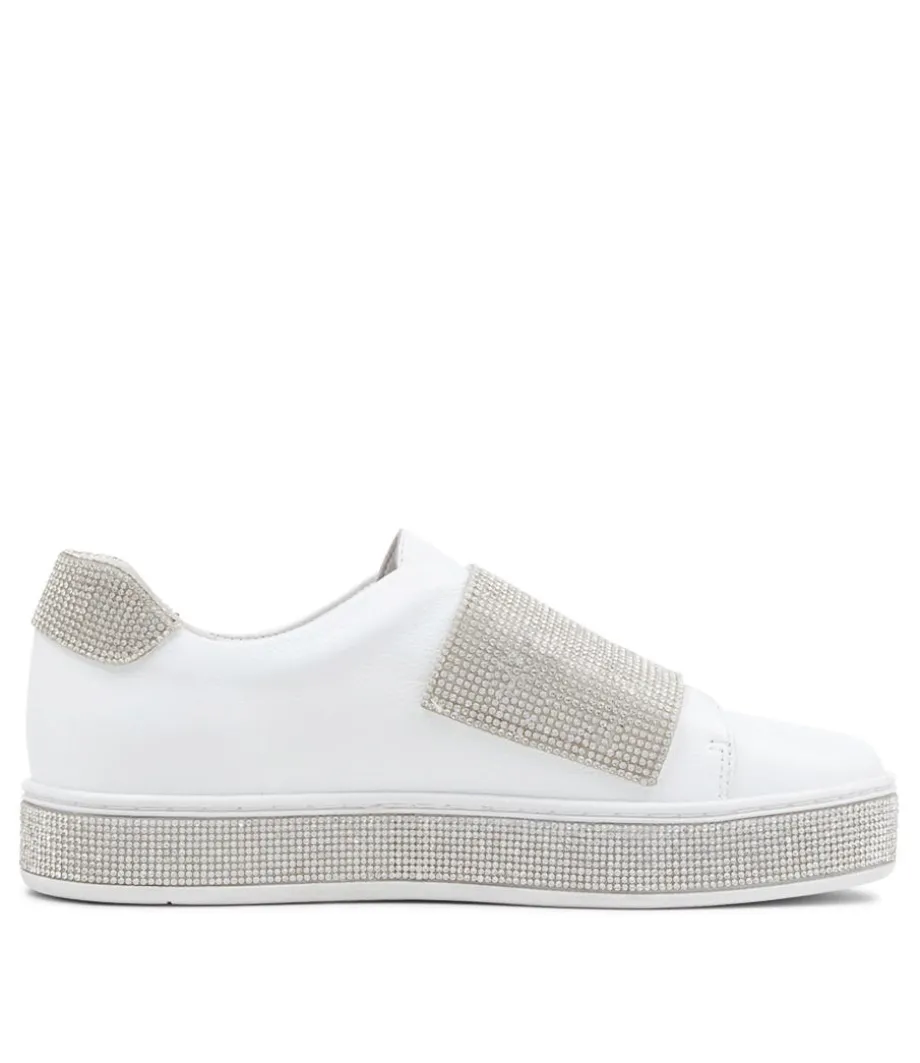 patisse_white_silver_leather_jewels_sneakers_3.webp Patisse White Silver Leather Jewels Sneakers<TOP END Outlet