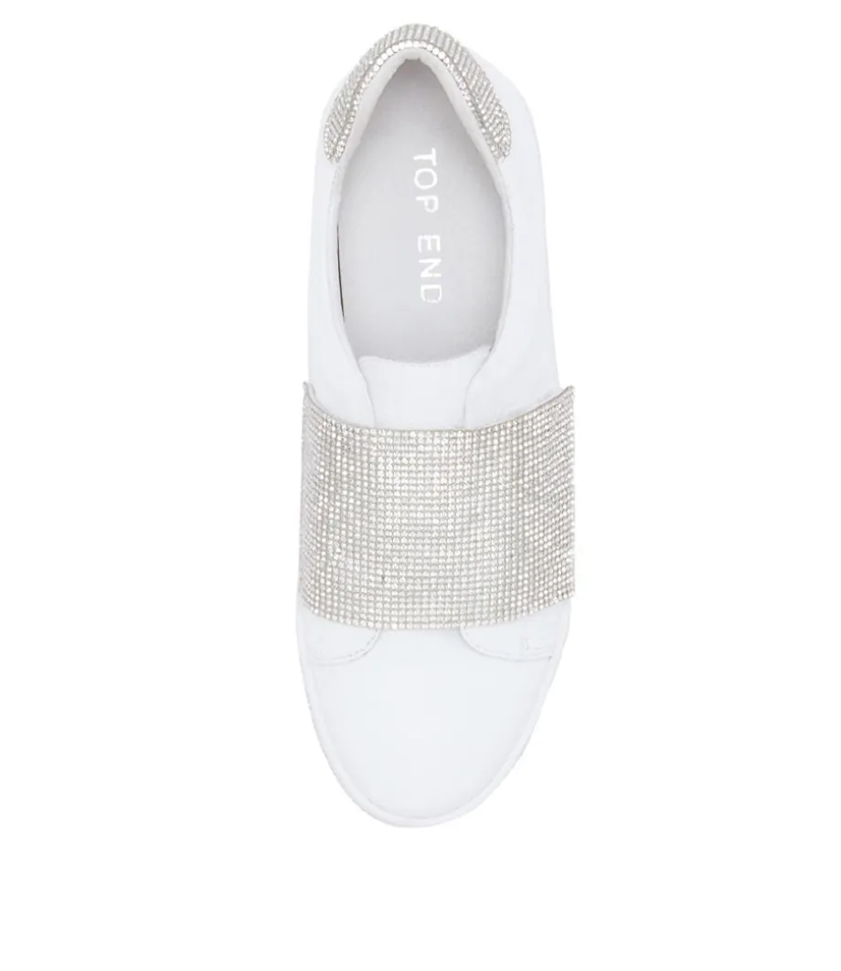 patisse_white_silver_leather_jewels_sneakers_4.webp Patisse White Silver Leather Jewels Sneakers<TOP END Outlet