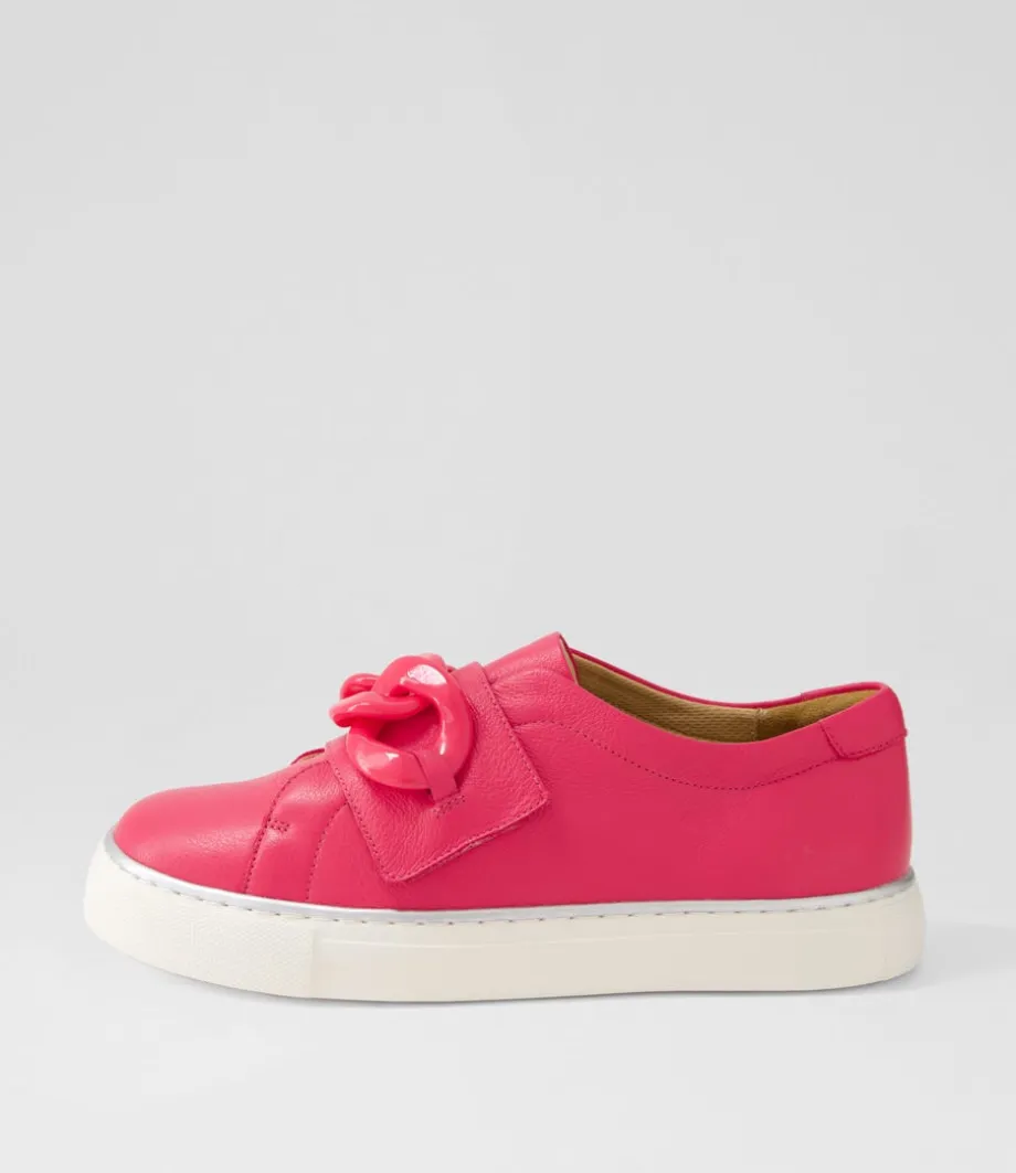 Peeko Xf Bright Pink Leather Sneakers<ZIERA Cheap