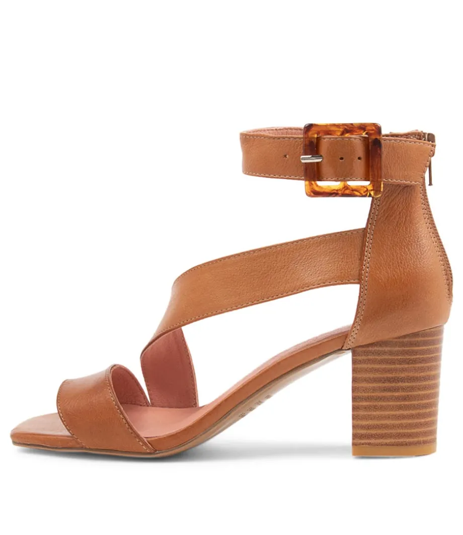 Pera Tan Leather Sandals<DJANGO & JULIETTE Fashion