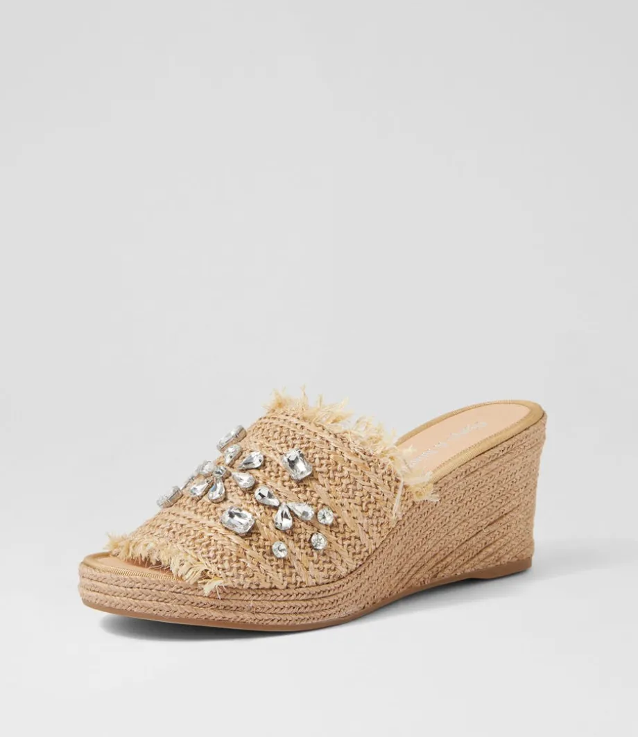 Pitchy Coffee Synthetic Raffia Espadrilles<DJANGO & JULIETTE Outlet