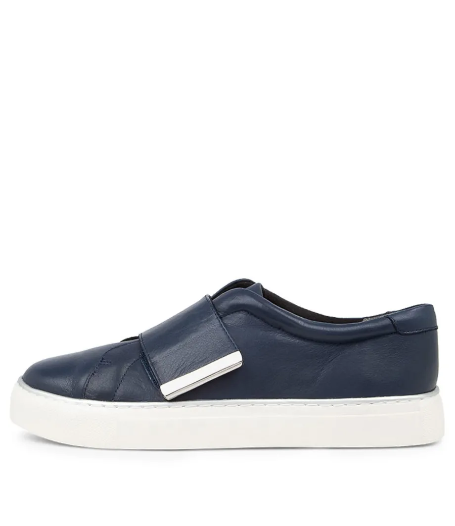 Poppies Xf Navy Leather Sneakers<ZIERA Best Sale