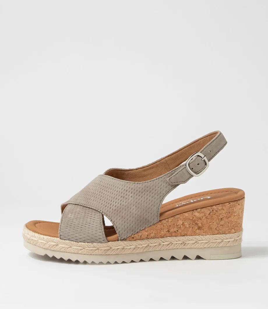 Quai Schilf Suede Sandals<GABOR Cheap