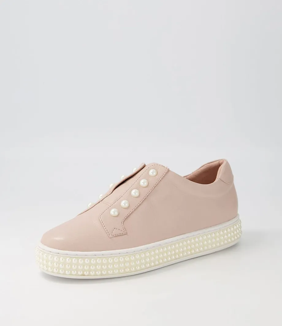 Quempo Dusty Pink Leather Sneakers<TOP END Cheap