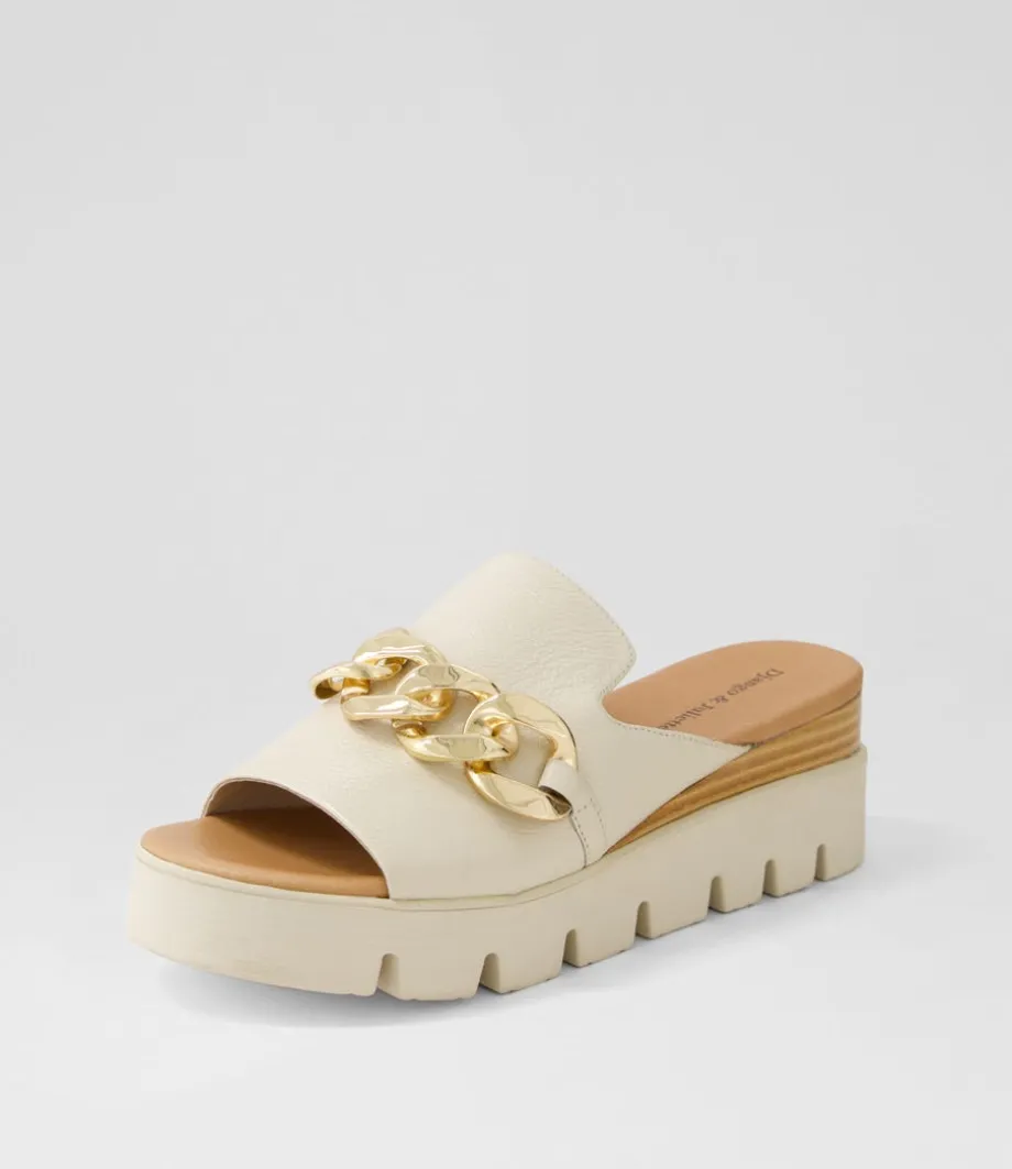 Rablise Milk Leather Slides<DJANGO & JULIETTE New