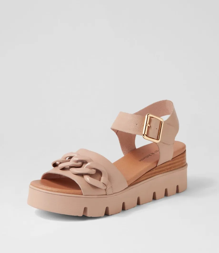 Racassy Cafe Brush Leather Sandals<DJANGO & JULIETTE Clearance