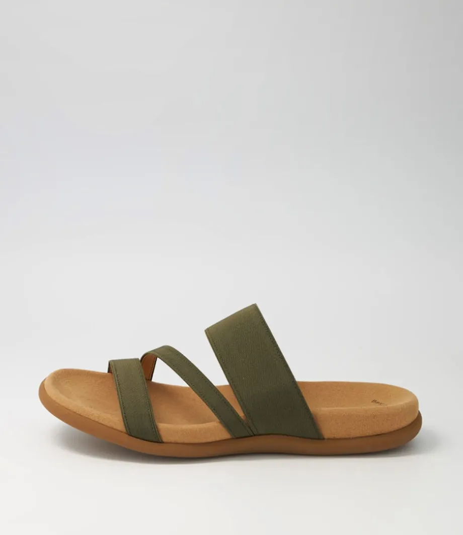 Rachie Olive Elastic Sandals<GABOR Cheap