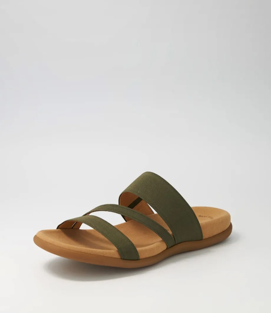 Rachie Olive Elastic Sandals<GABOR Cheap