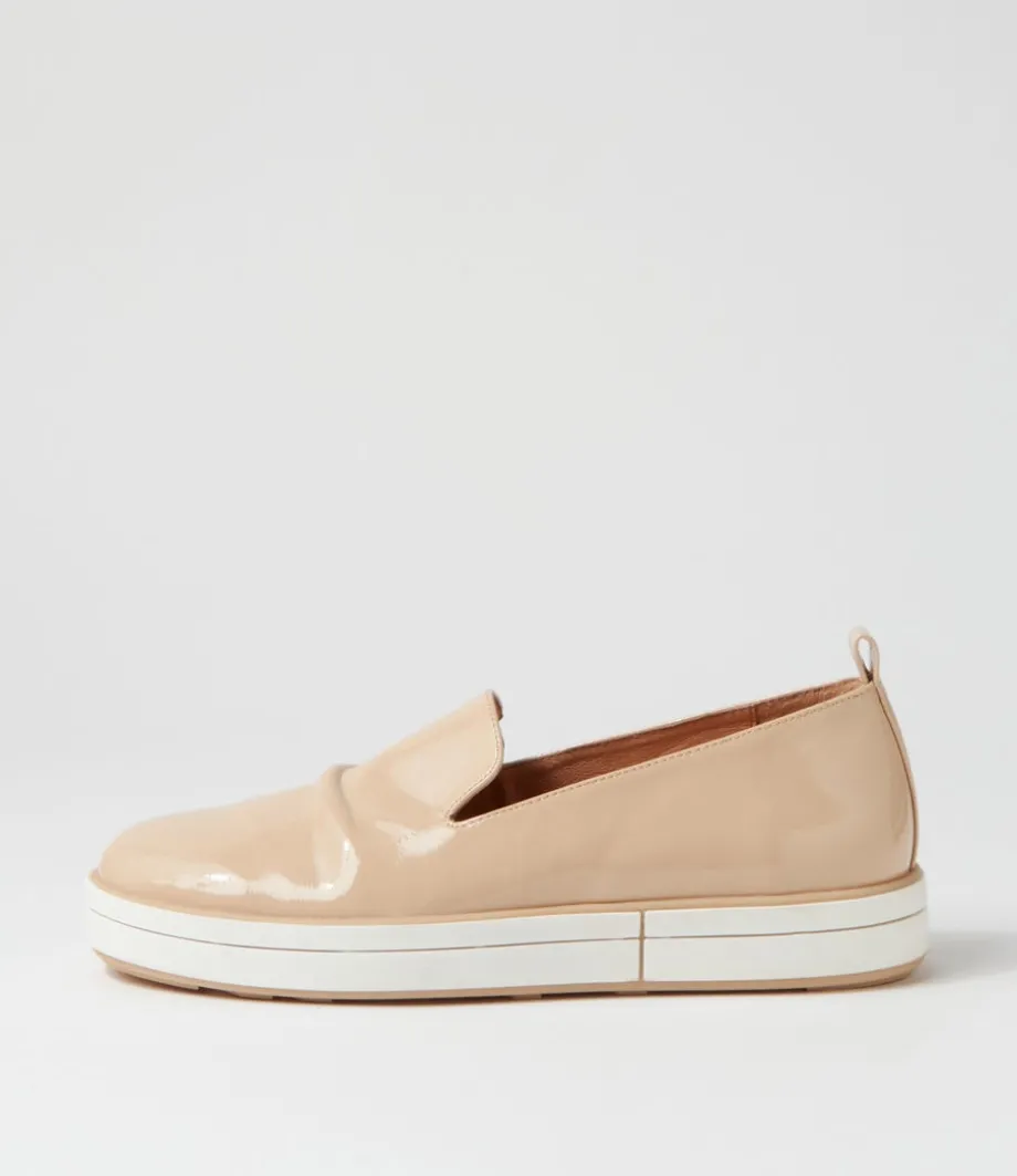Raider W Latte Patent Leather Loafers<ZIERA Store