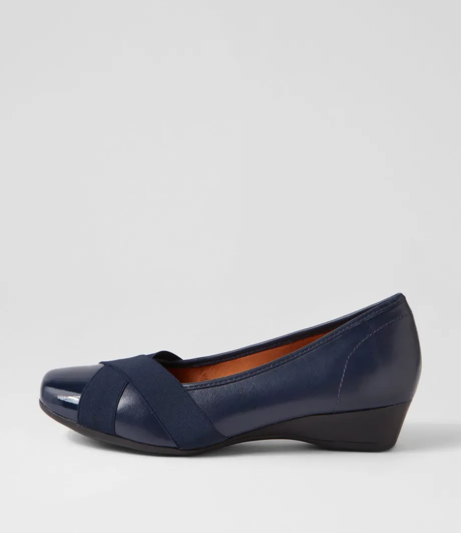 Randford Navy Patent Leather Heels<SUPERSOFT Outlet
