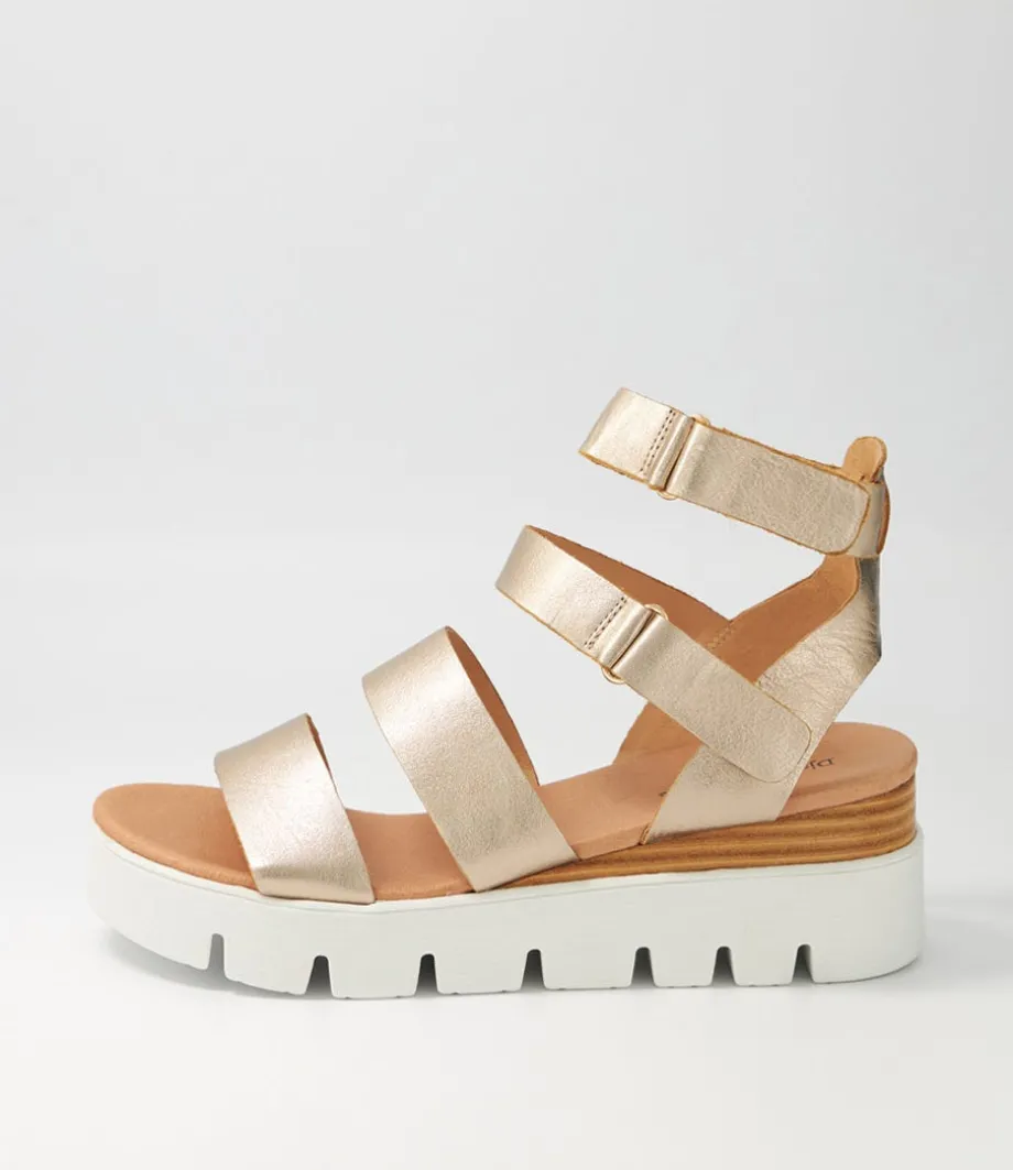 Rhean Champagne Leather Sandals<DJANGO & JULIETTE Outlet
