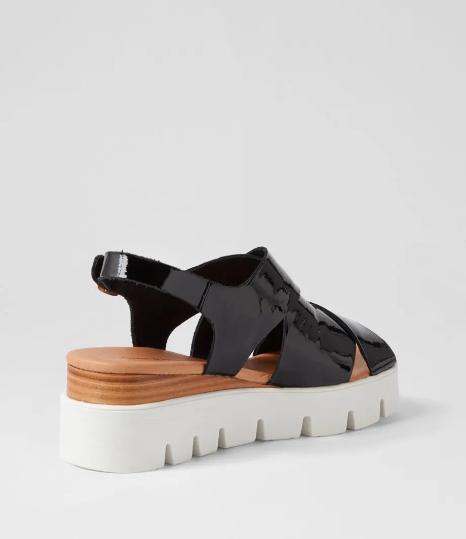 riku_black_natural_white_patent_sandals_2.webp Riku Black Natural White Patent Sandals<DJANGO & JULIETTE Cheap