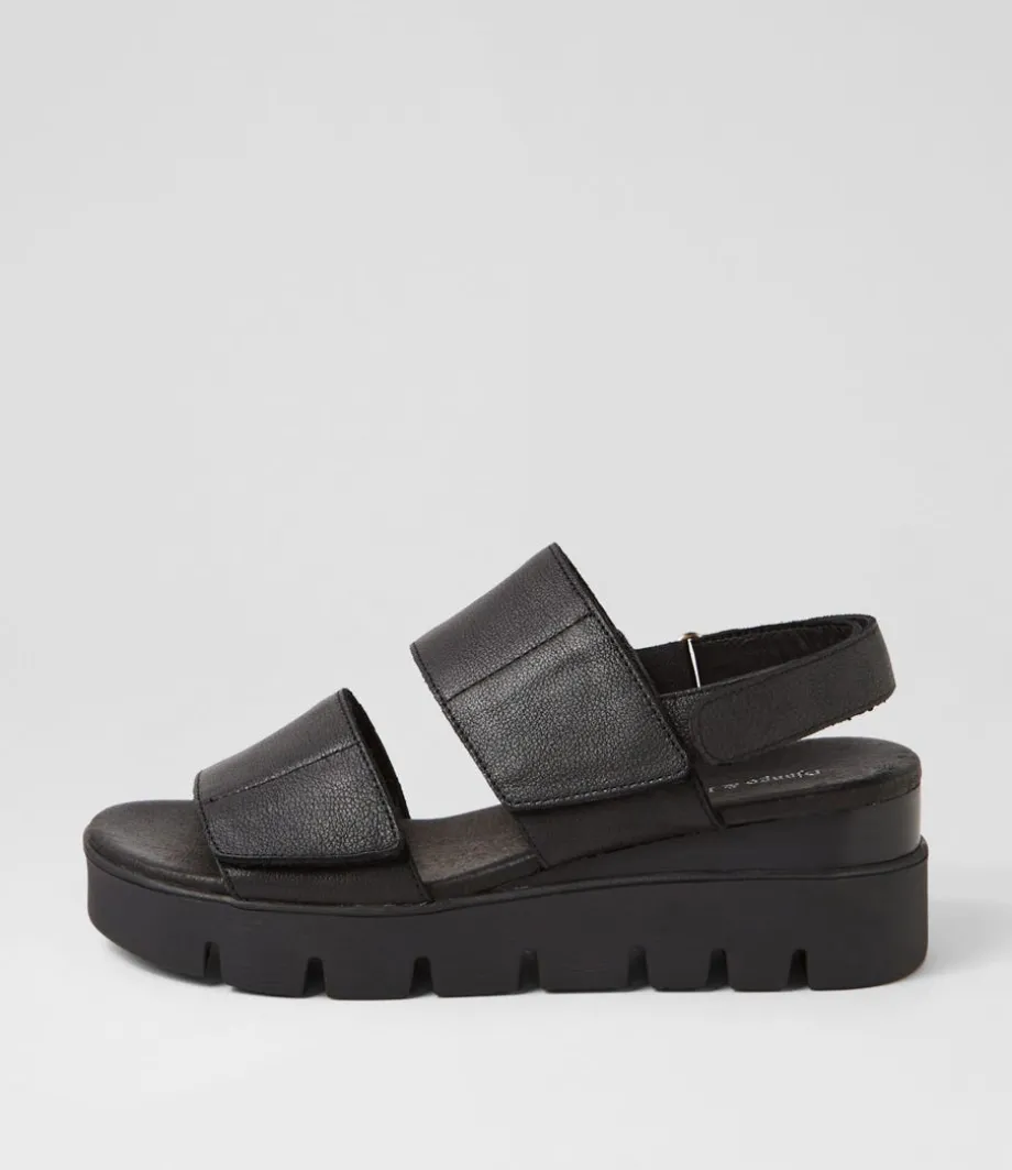 Rillow Black Leather Sandals<DJANGO & JULIETTE Outlet