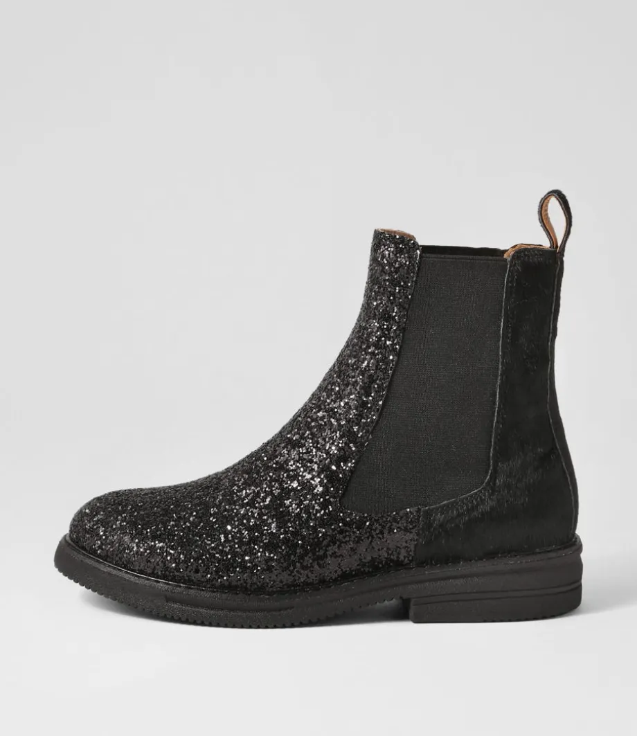 Rise Black Multi Sparkle Pony Chelsea Boots<ROLLIE Sale