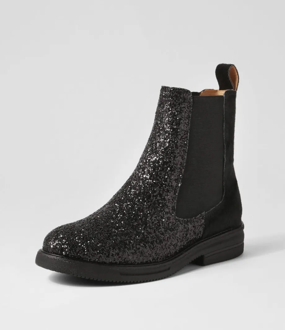 Rise Black Multi Sparkle Pony Chelsea Boots<ROLLIE Sale